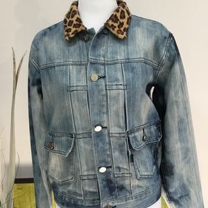 Black Apple denim jacket.